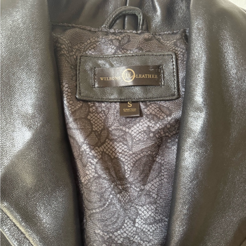Black Genuine Leather Jacket - Picture 3 of 9